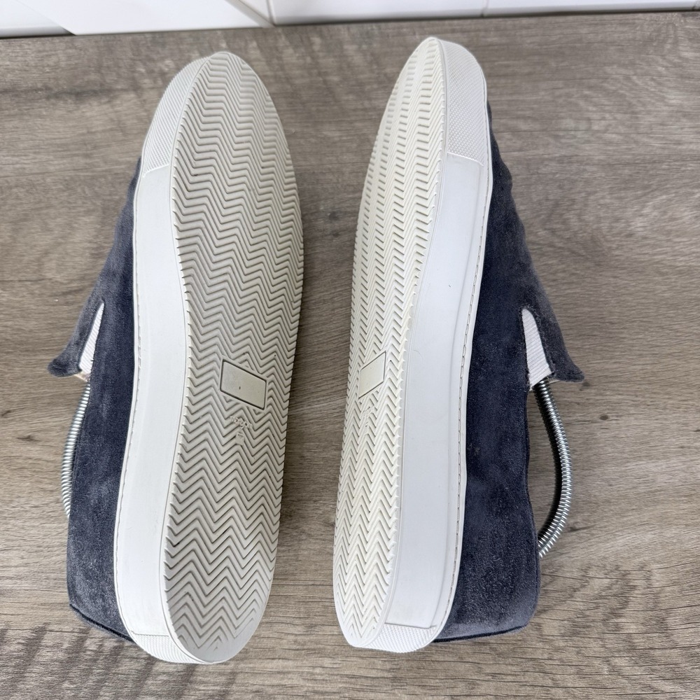 Opie Way Indigo Blue Suede Lo Top Slip On Sneakers Mens Size 10 Handmade In USA - Picture 7 of 9